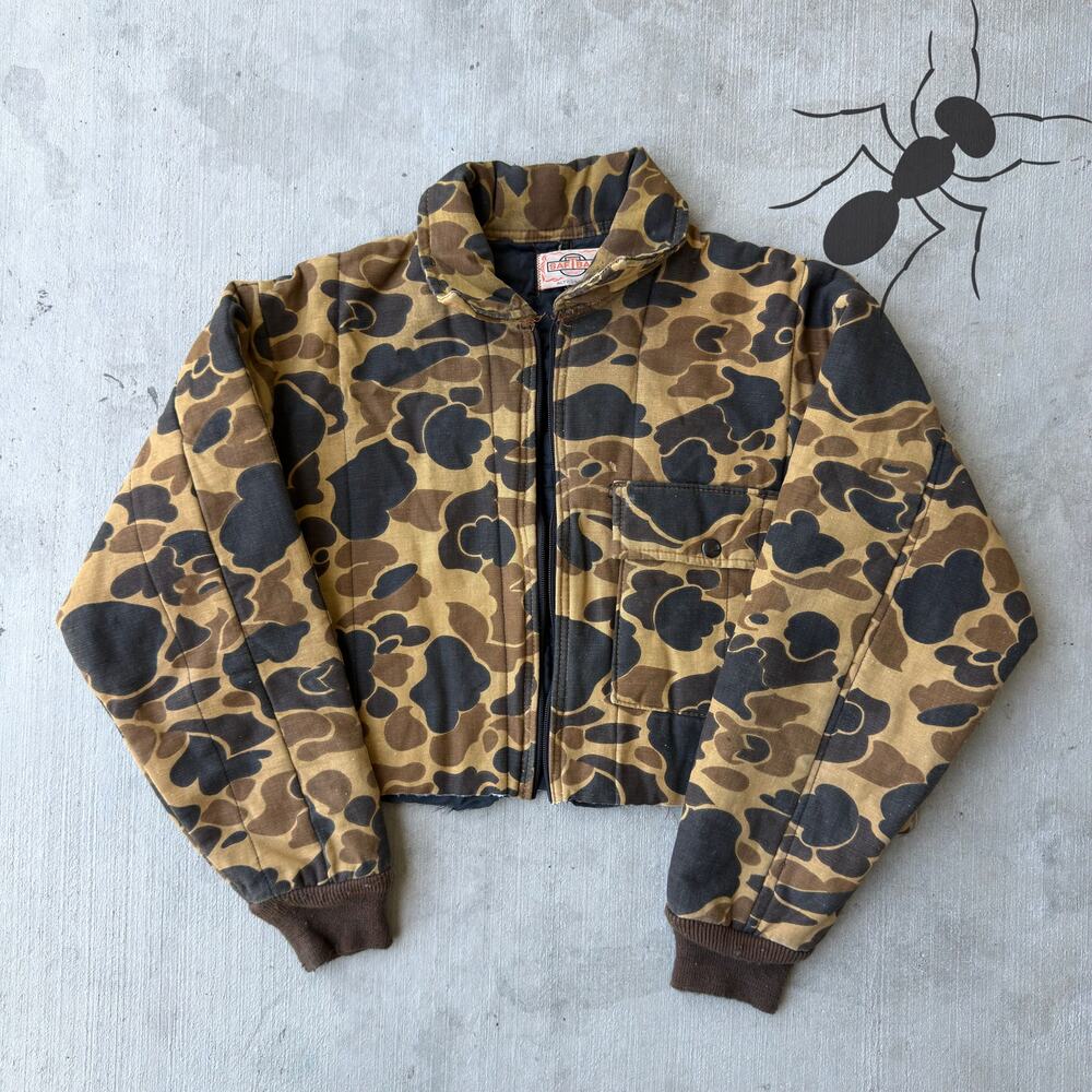 Duck Camo cropped work wear jacket